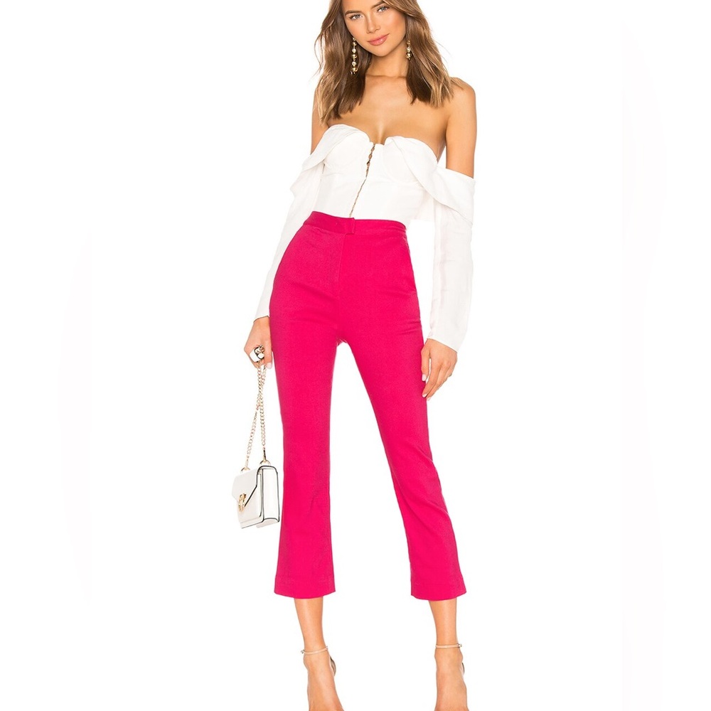 Lovers + Friends Janice Cropped Pant | Hot Pink | XS